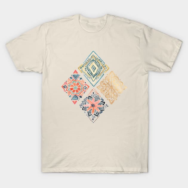 Gilded Pysansky Diamonds T-Shirt by tangerinetane